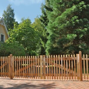 Senkrechtzaun braun
250 x 150 cm
Latten 55 mm kaufen