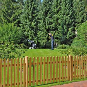 LUKA-Staketenzaun – TOR Eiche 
100 x 100 cm, gerade, Latten 20/90 mm kaufen