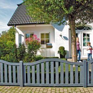 HUGO-Gartenzaun Tor 
100 x 70/83 cm, Rahmen 40/75 mm
RAL 7015 Montanagrau kaufen